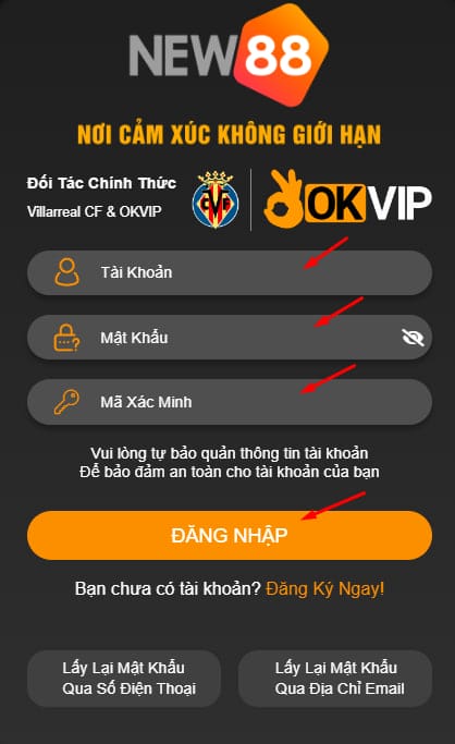 Hướng Dẫn Cách Tham Gia Sảnh Game NEW88 1 Hướng dẫn chi tiết cách đăng nhập trên máy tính